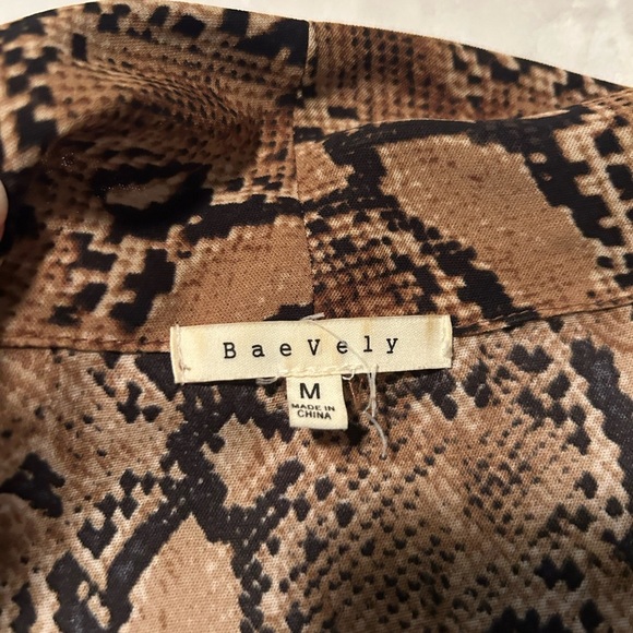Brown and Black Snakeskin Cardigan lightweight jacket with Open Front - Picture 4 of 5